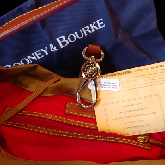 Dooney & Bourke Canvas & Leather Bag W/ accessorie - Picture 6 of 6